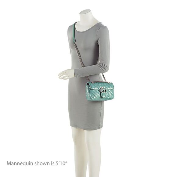 Gucci Matelasse Sequin GG Marmont Mini Flap Bag - Picture 5 of 14